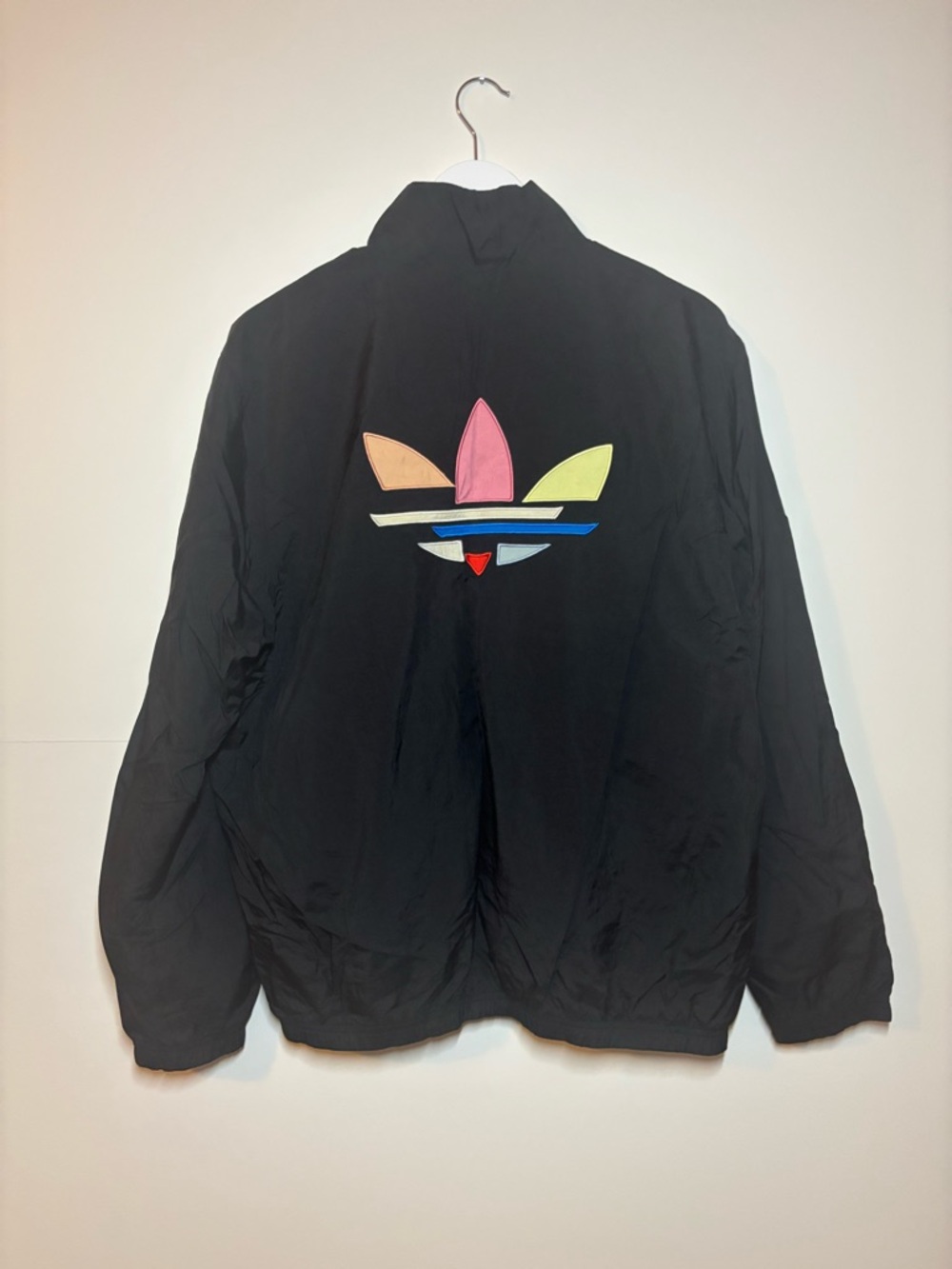 Adidas Originals Adicolor Shattered Trefoil Track Windbreaker with Multicolor, L - Picture 3 of 9